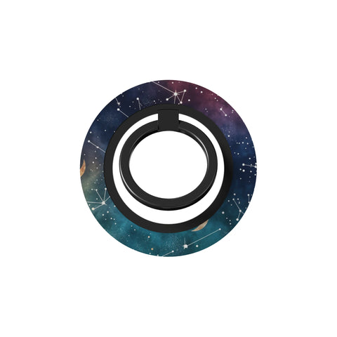 Cosmic Moonlit Pattern - Magnetic Ring Holder