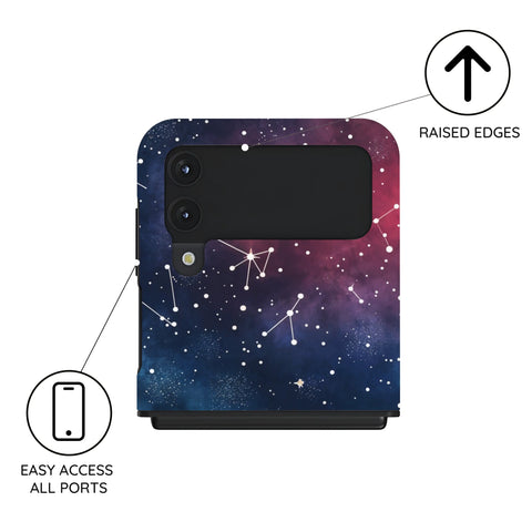 Cosmic Moonlit Pattern - Samsung Galaxy Z Flip 4 Case