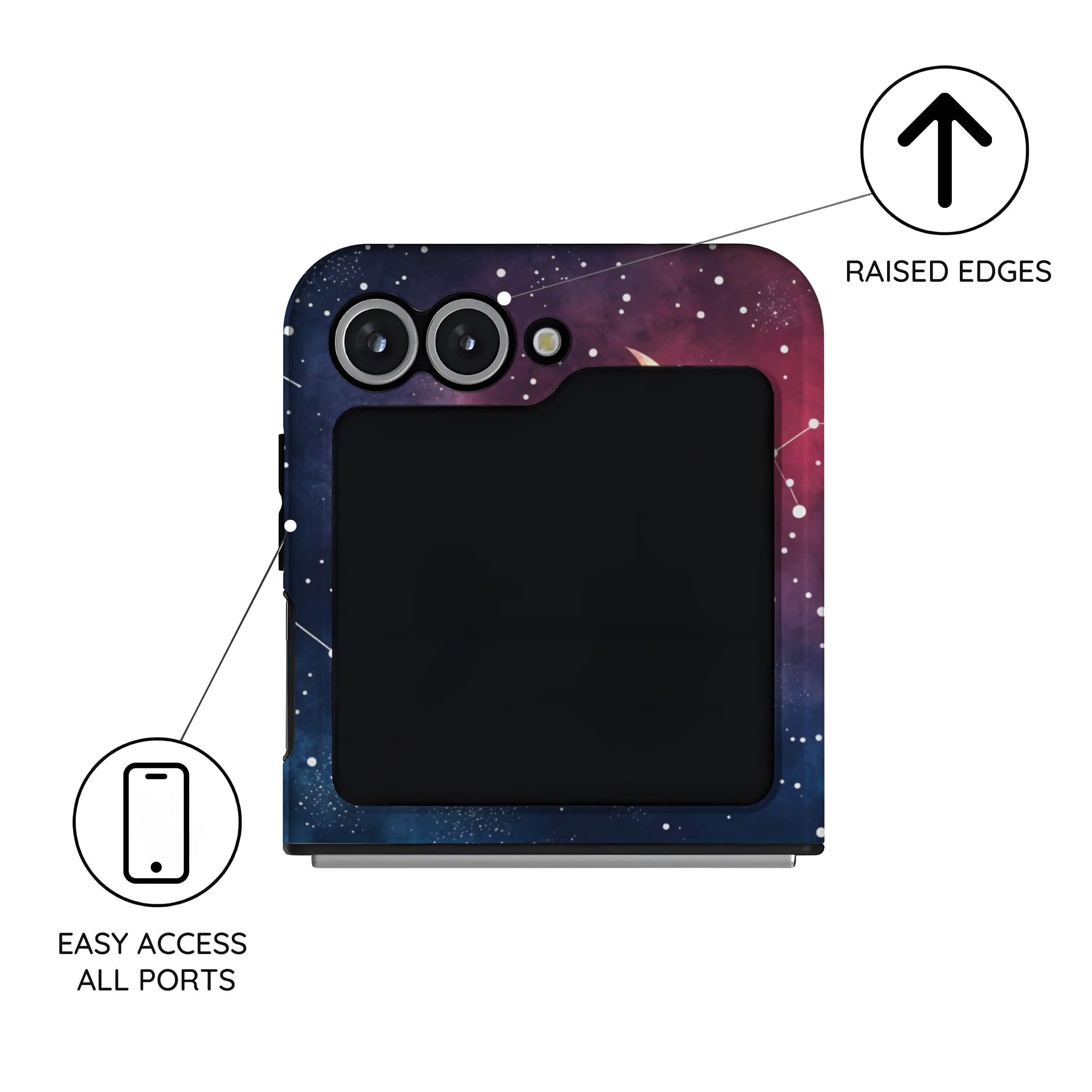 Cosmic Moonlit Pattern - Samsung Galaxy Z Flip 6 Case