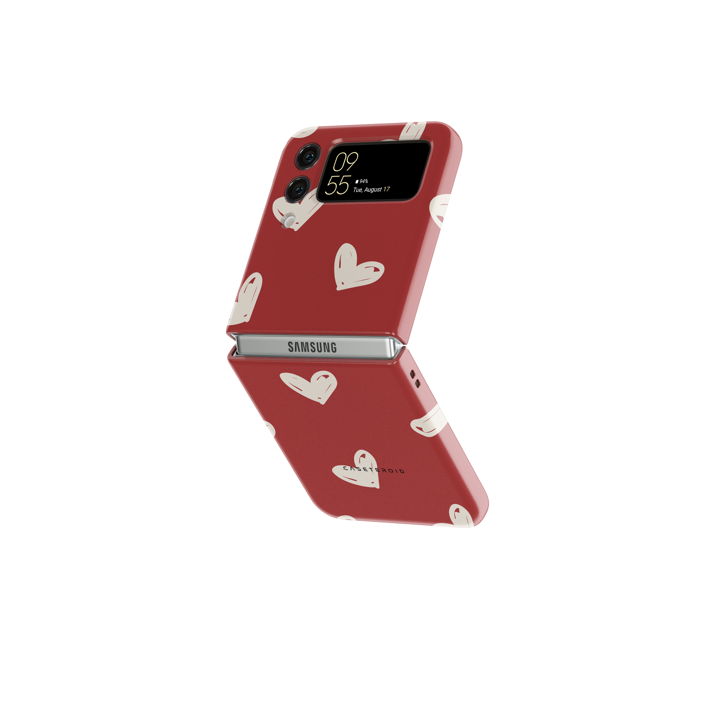 Samsung Galaxy  Z Flip 3 Tough Case - Crimson Love Notes - CASETEROID