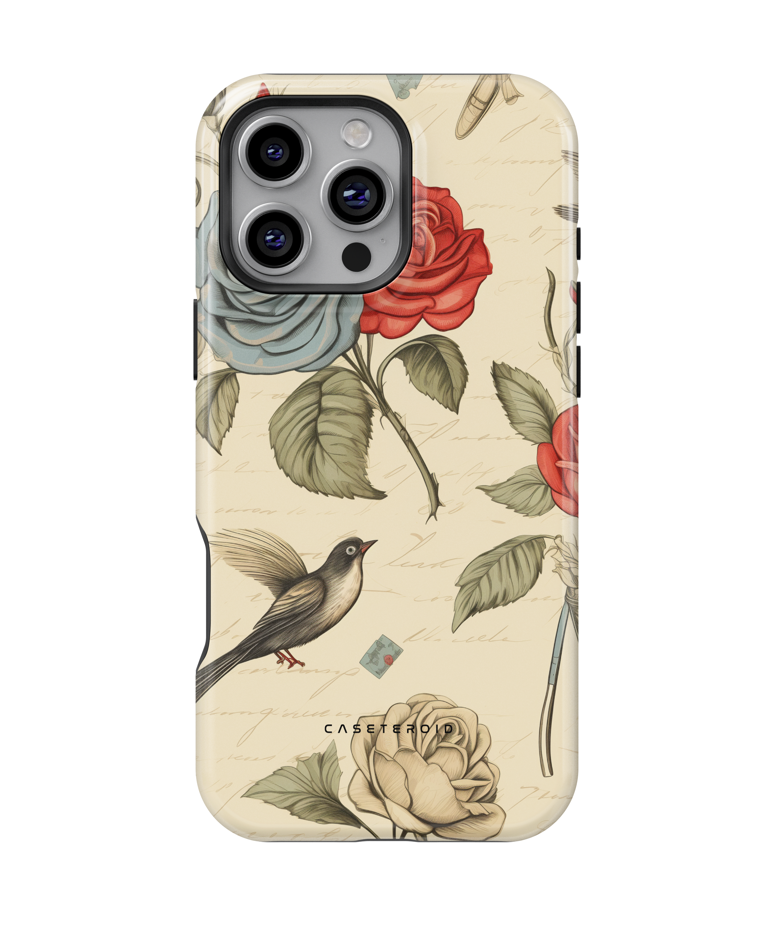 iPhone Tough Case with MagSafe - Crimson Azure Rosewing - CASETEROID