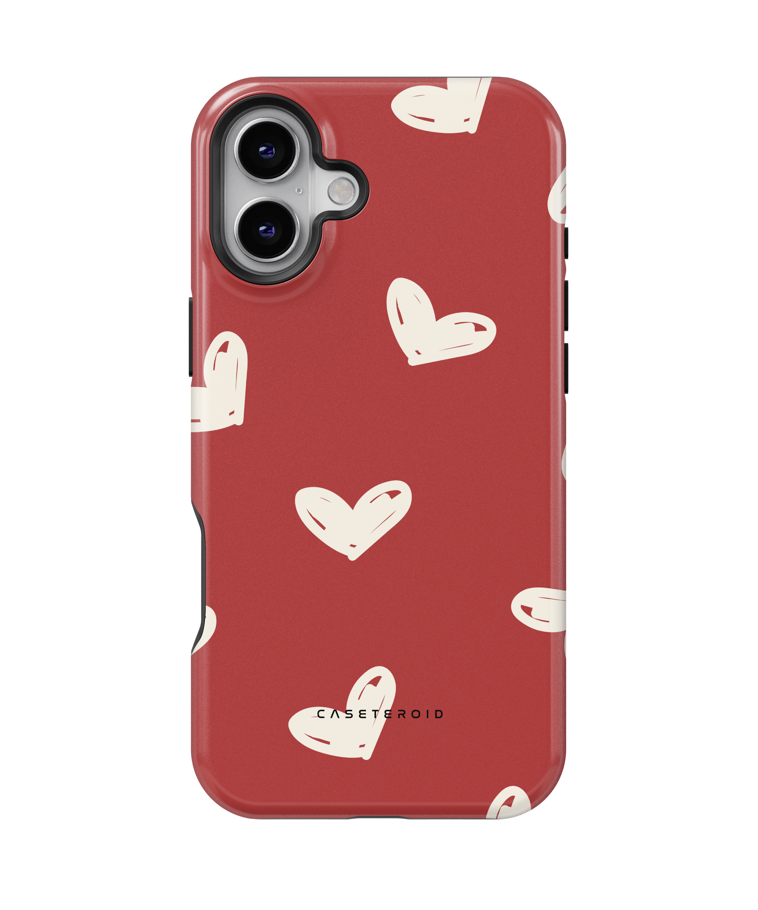 iPhone Tough Case with MagSafe - Crimson Love Notes - CASETEROID