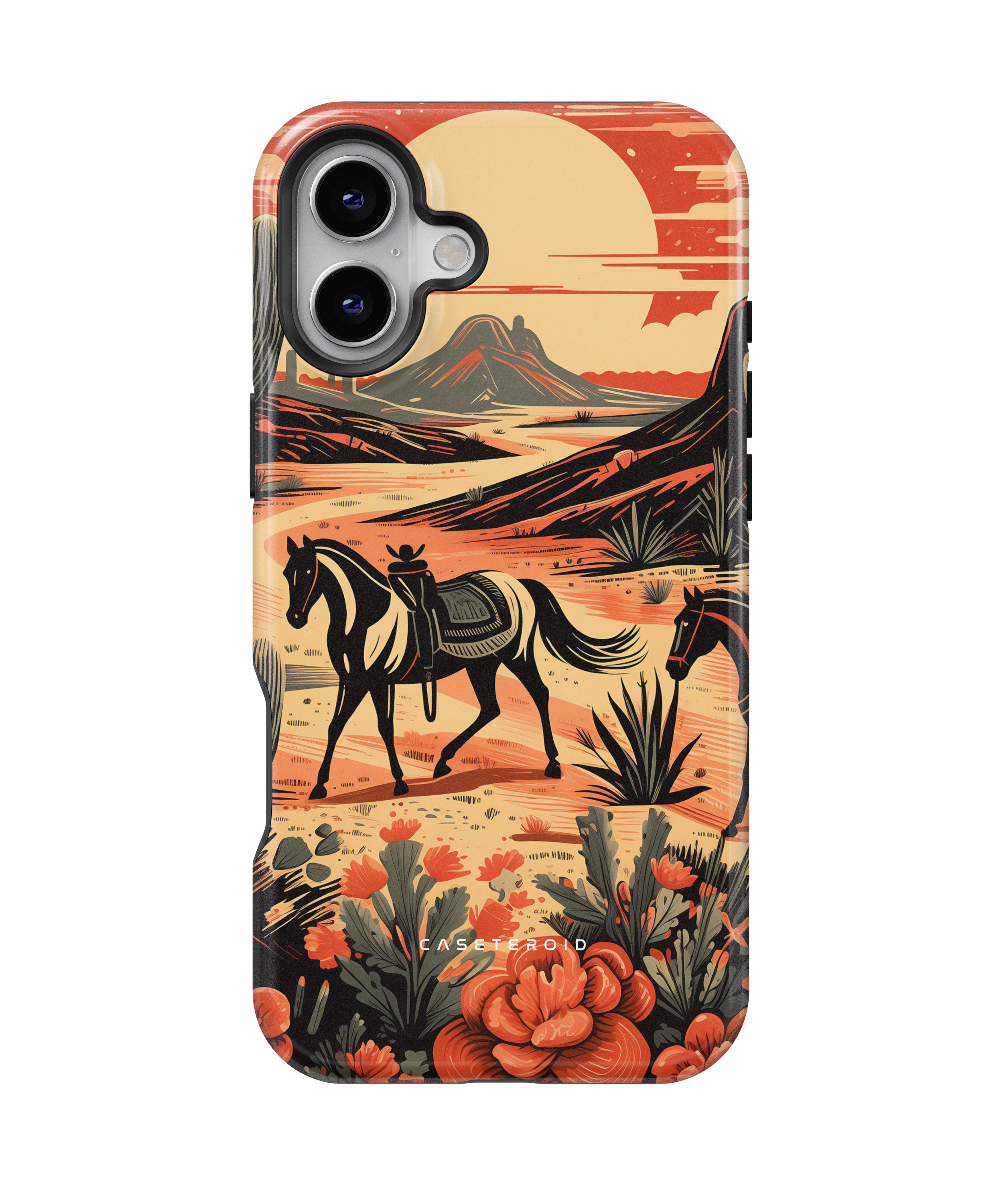 iPhone Tough Case with MagSafe - Desert Stallion Silhouette - CASETEROID