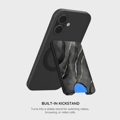 Eclipse Elegance - Magnetic Wallet & Stand