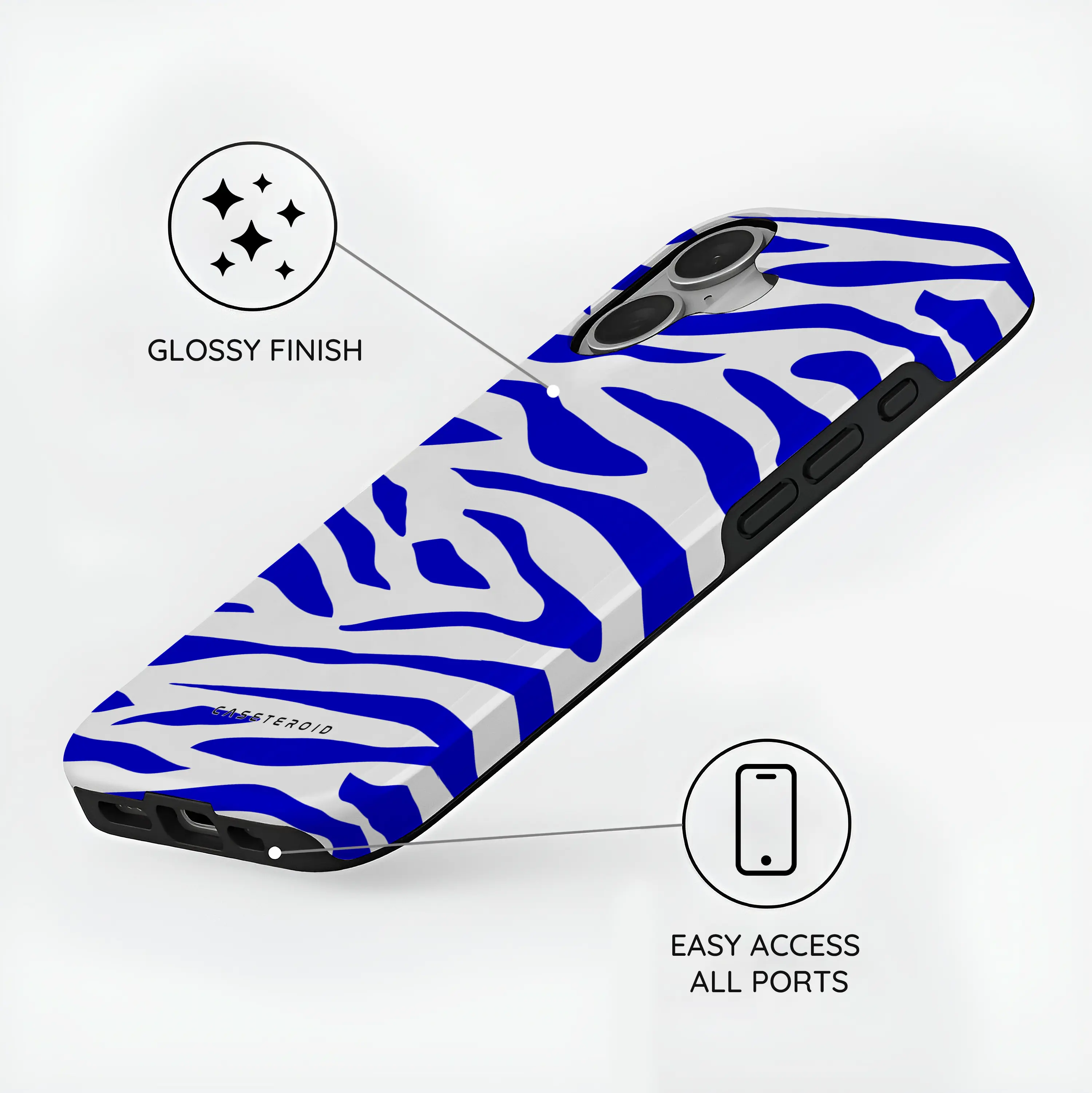 Electric Zebra - iPhone 16 Case