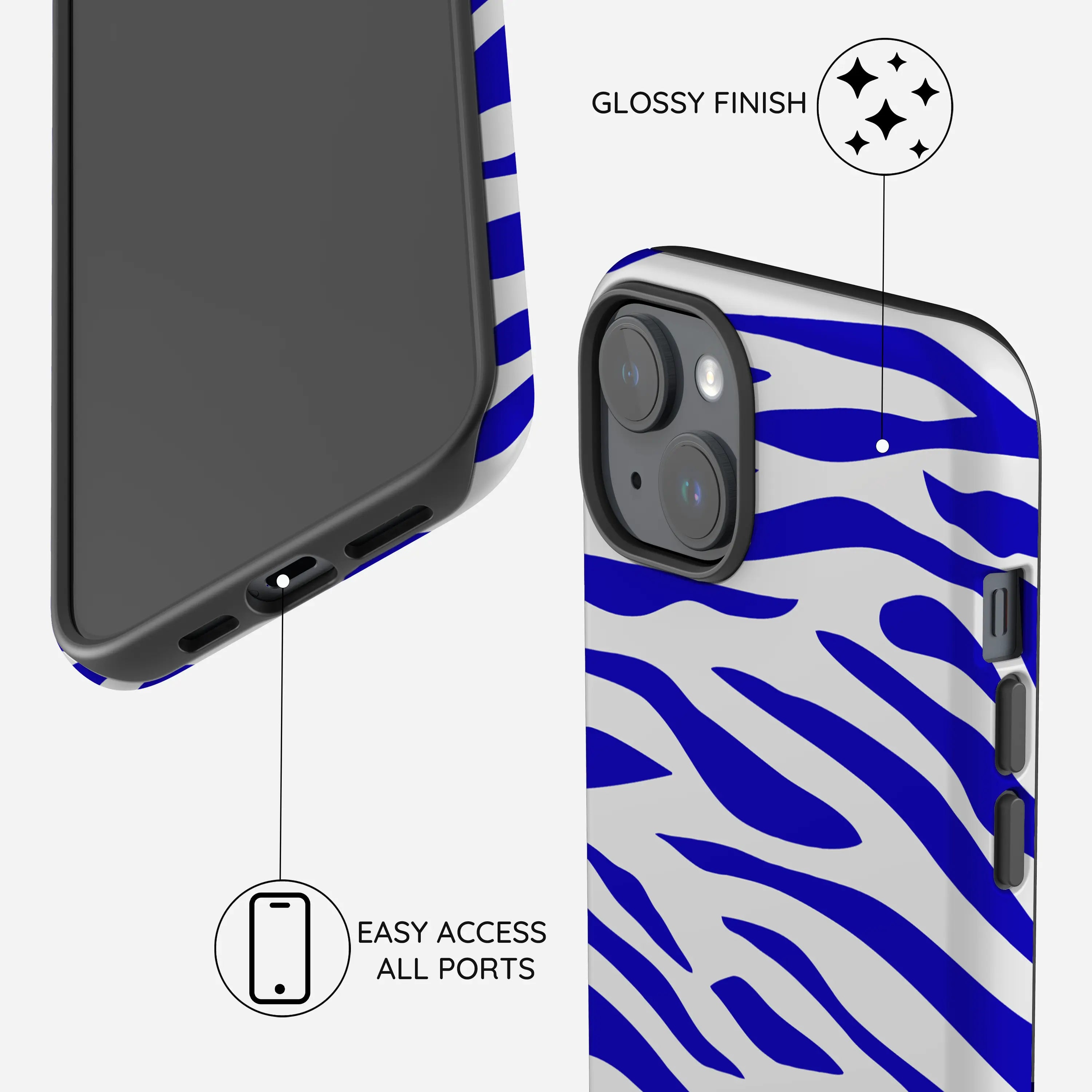 Electric Zebra - iPhone 14 Plus Case