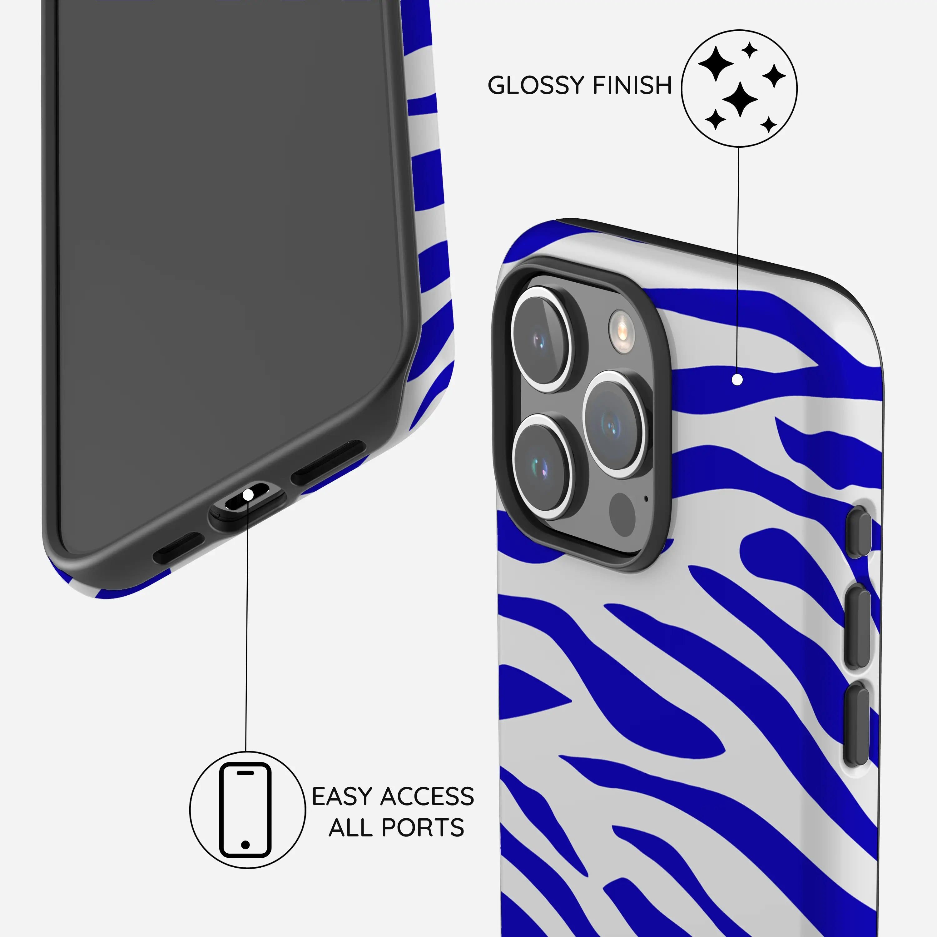 Electric Zebra - iPhone 15 Pro Case