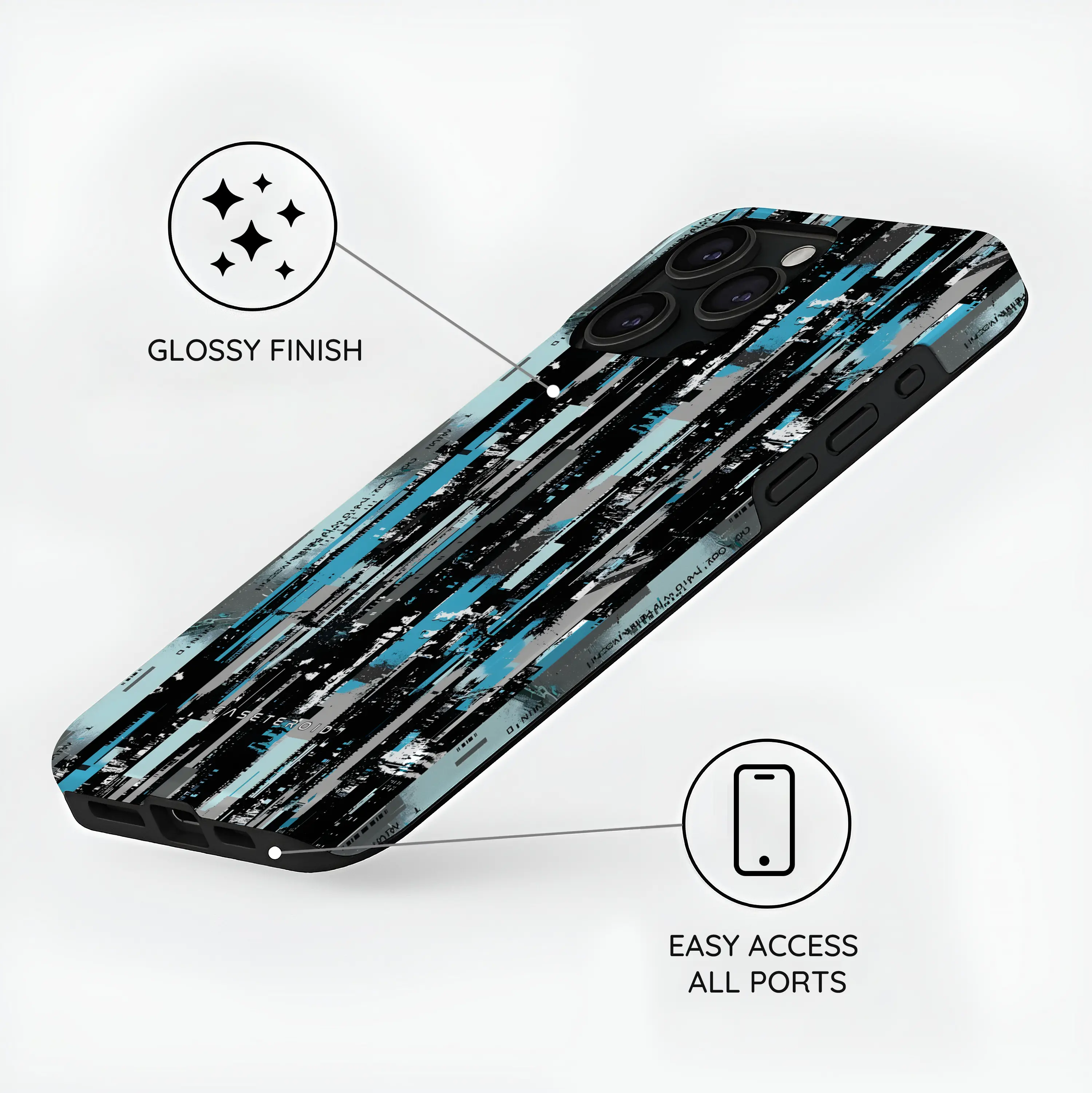 Glitch Matrix - iPhone 15 Pro Case