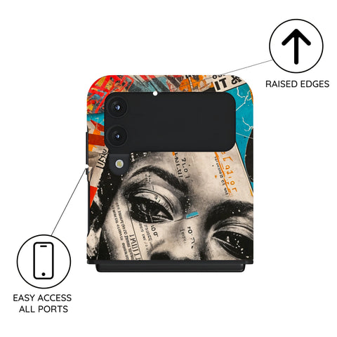 Global Gazette Montage - Samsung Galaxy Z Flip 4 Case