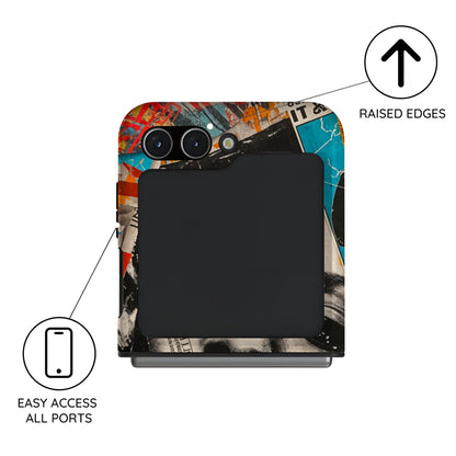 Global Gazette Montage - Samsung Galaxy Z Flip 5 Case