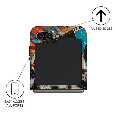Global Gazette Montage - Samsung Galaxy Z Flip 5 Case