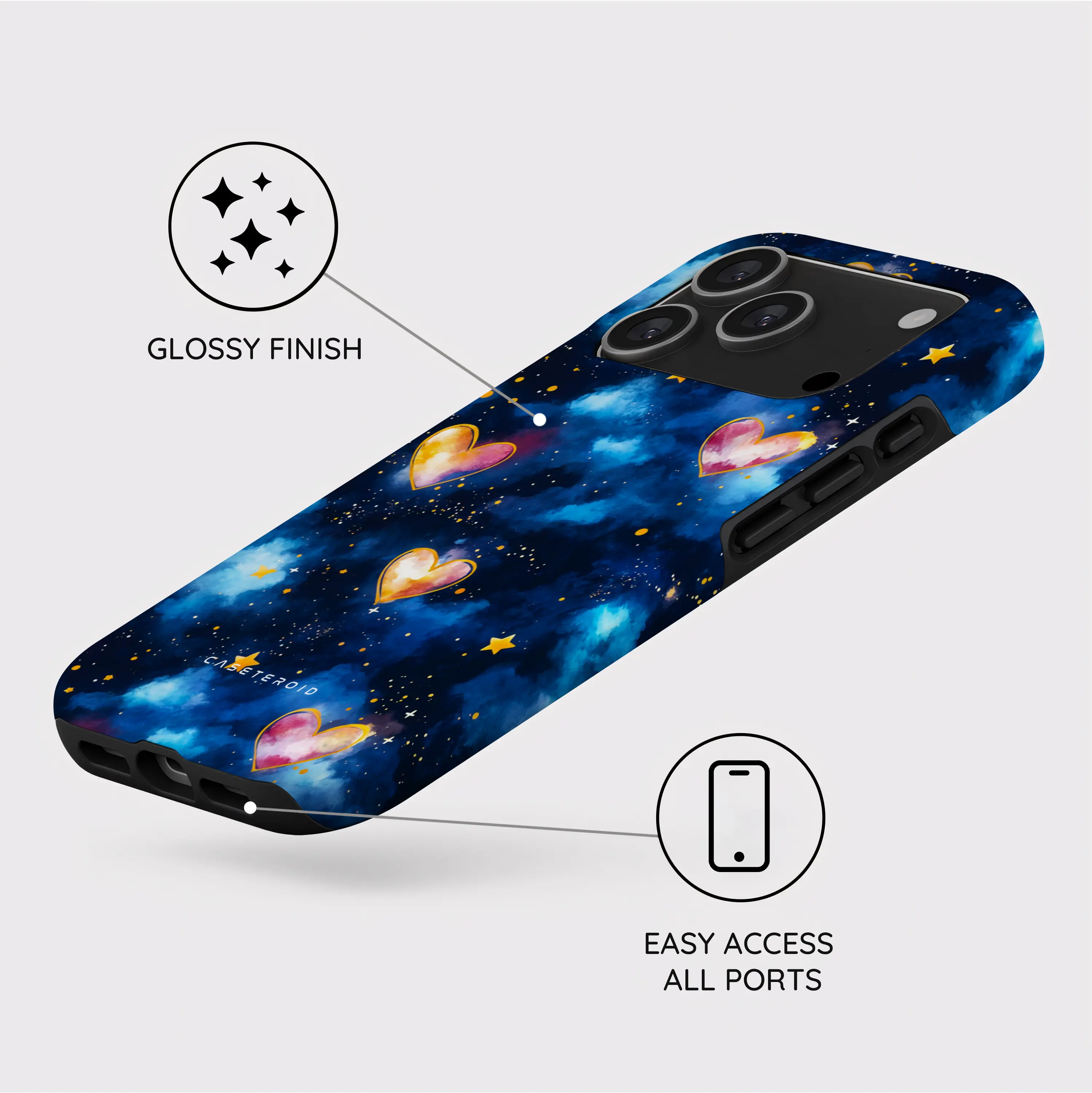 Hearts of the Cosmos - iPhone 17 Pro Case