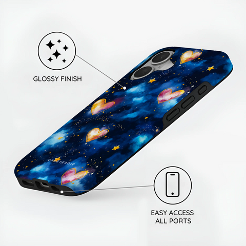 Hearts of the Cosmos - iPhone 16 Plus Case