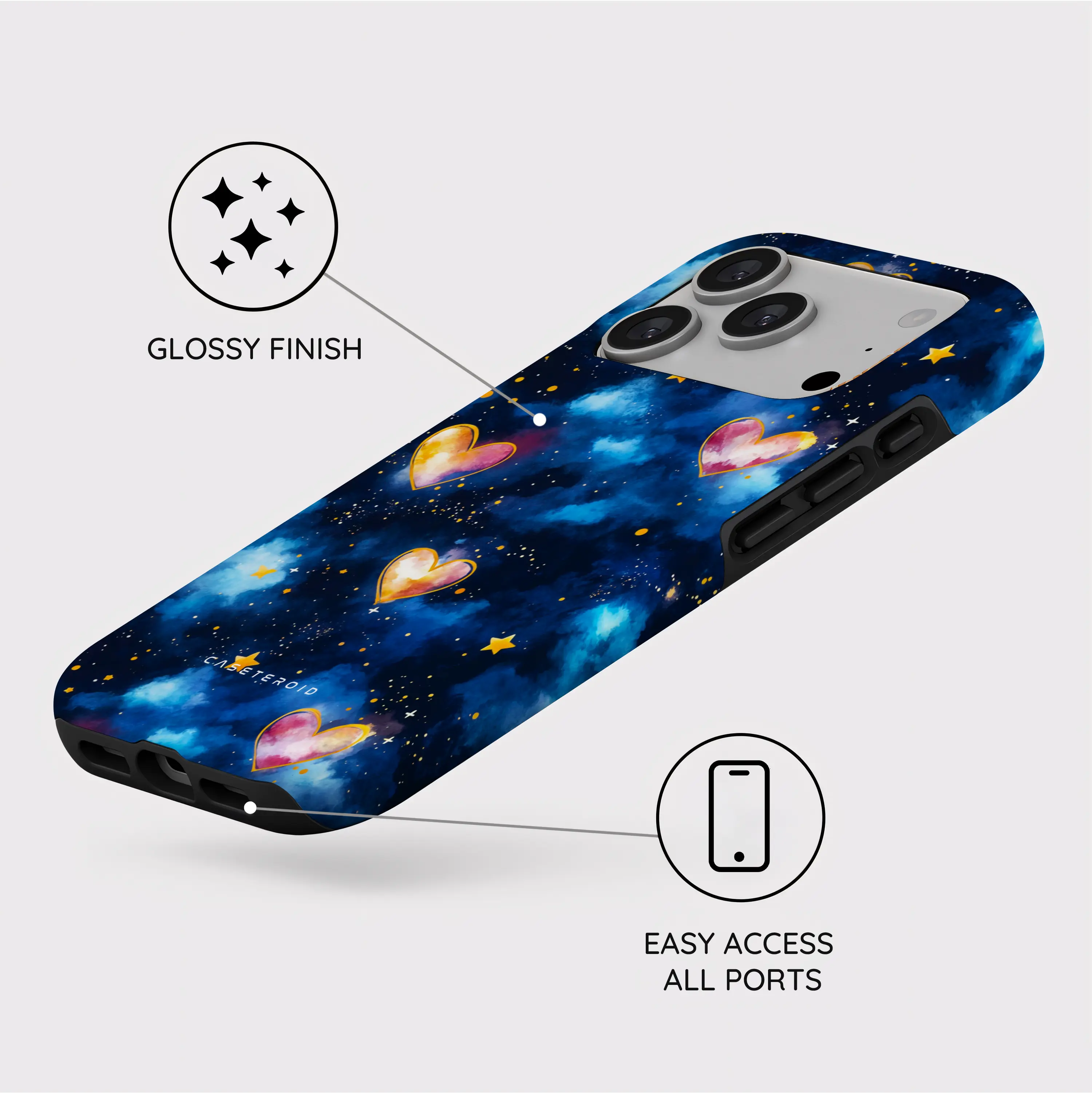 Hearts of the Cosmos - iPhone 17 Pro Case