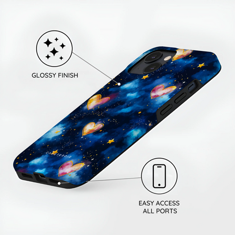 Hearts of the Cosmos - iPhone 15 Plus Case