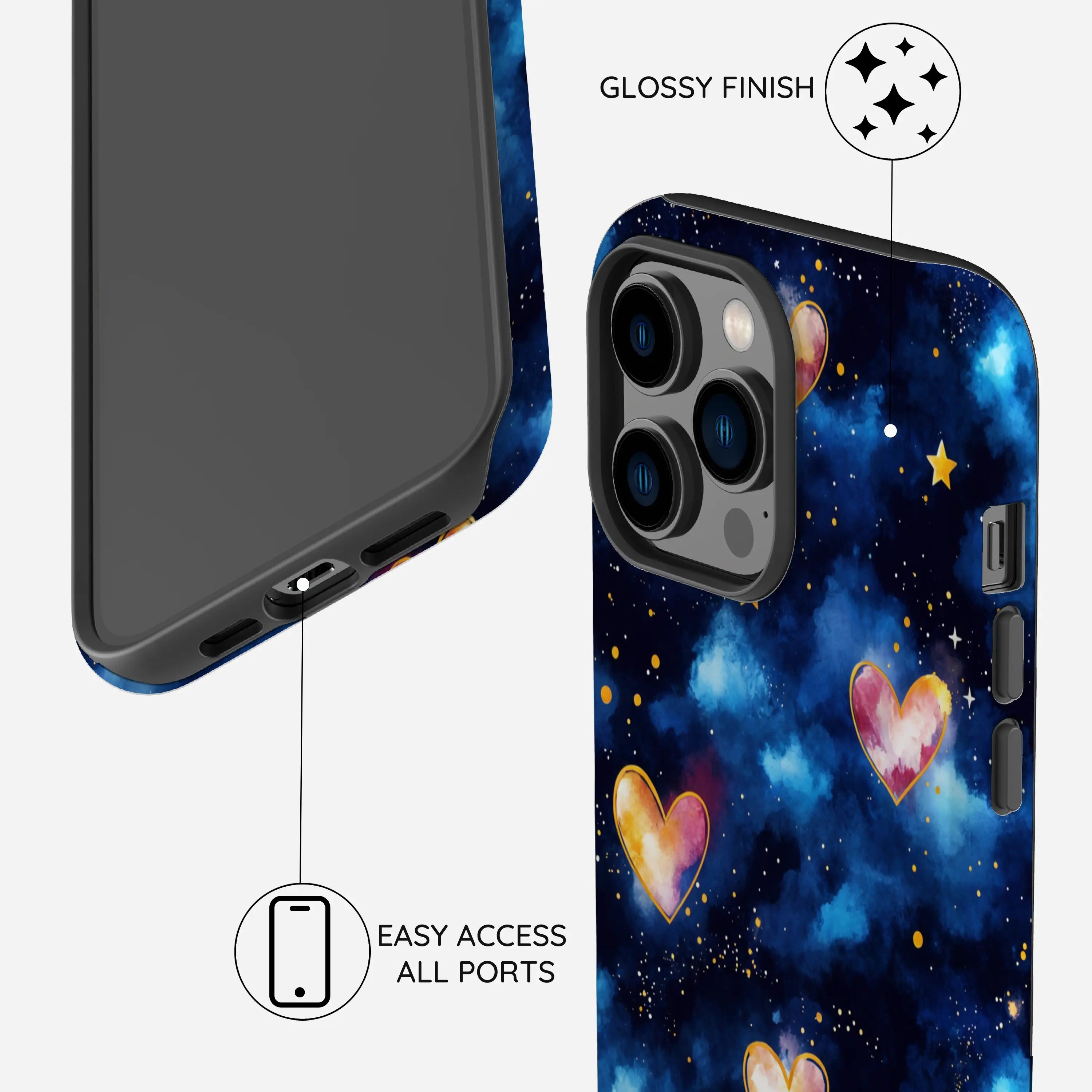 Hearts of the Cosmos - iPhone 14 Pro Max Case