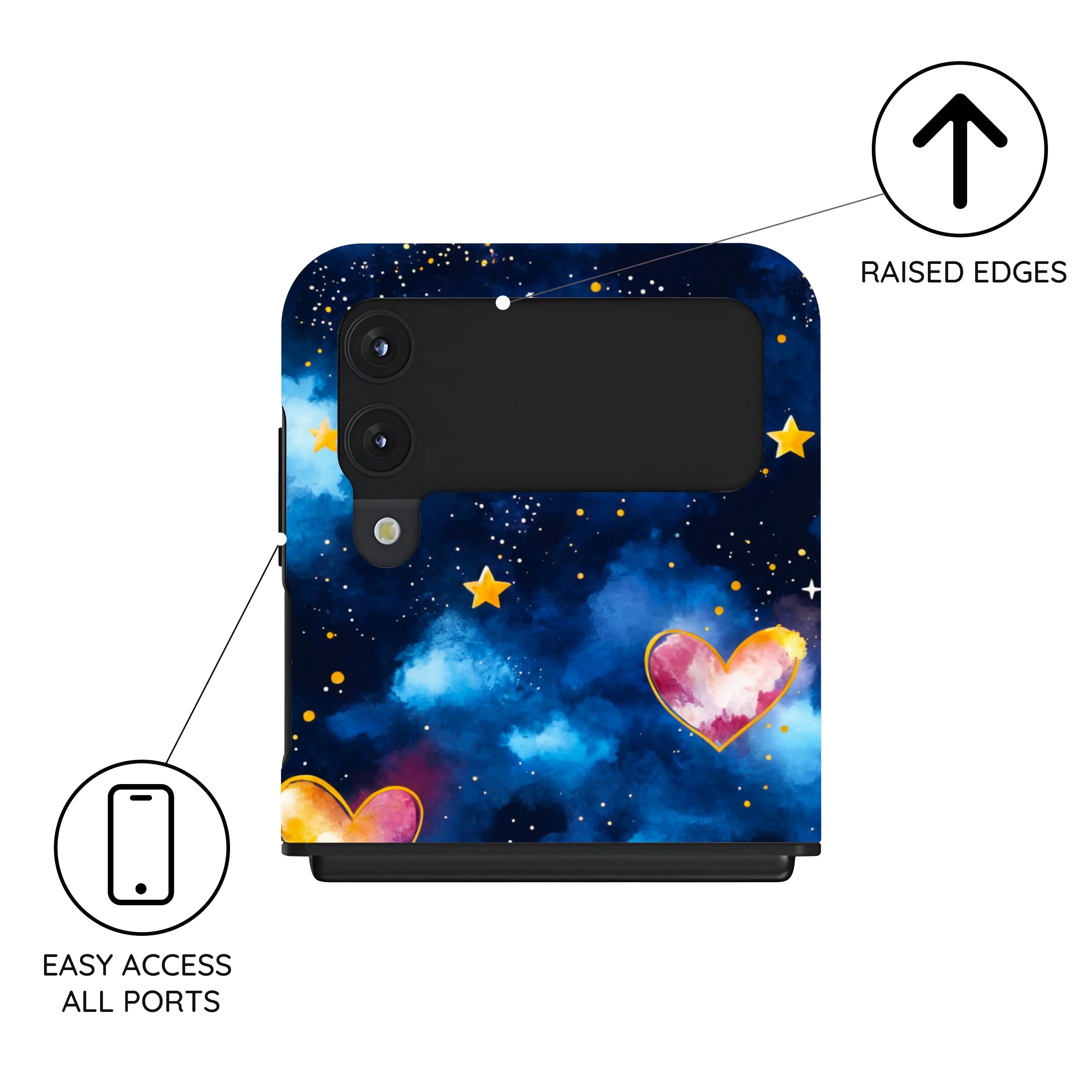 Hearts of the Cosmos - Samsung Galaxy Z Flip 4 Case