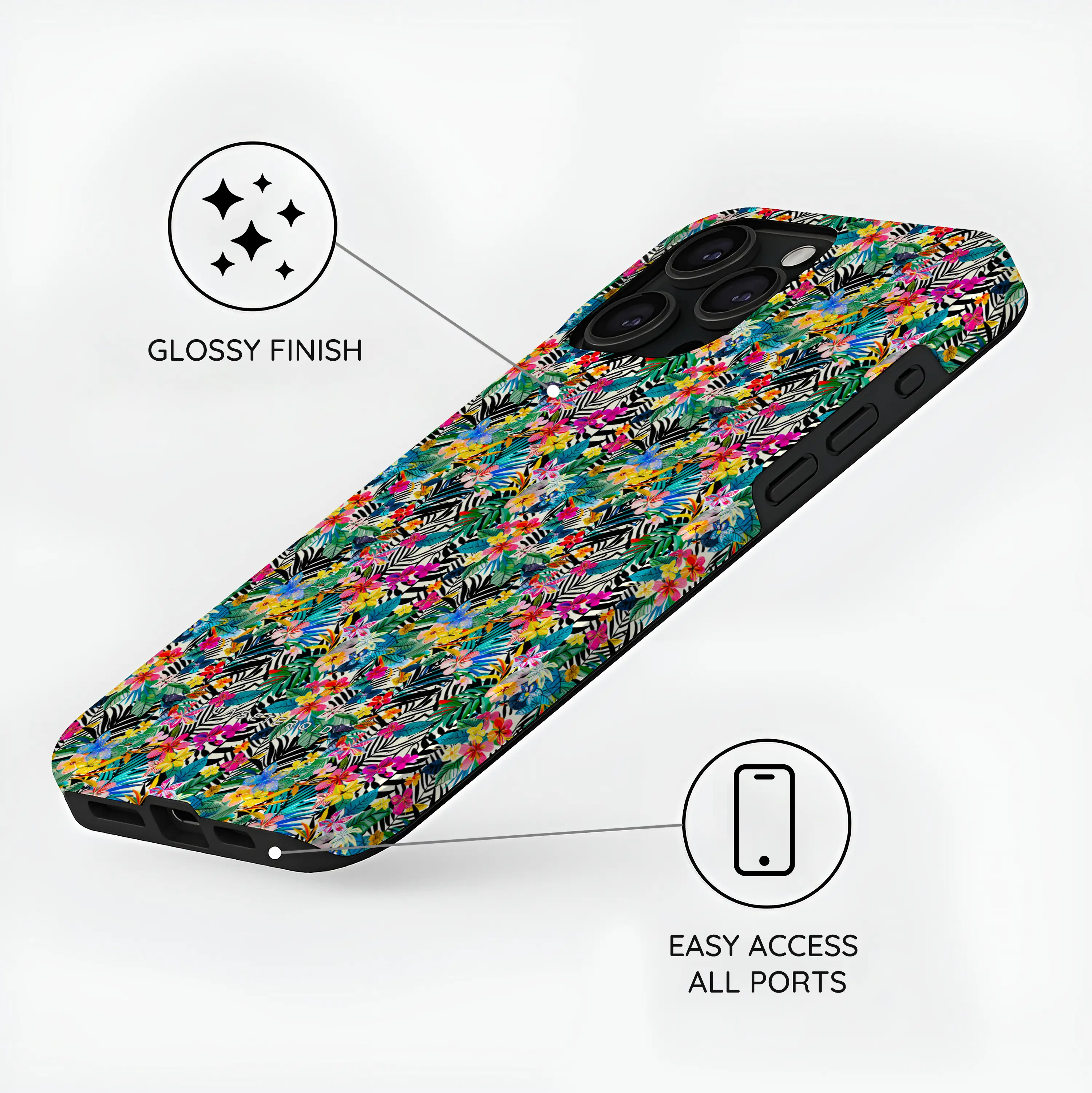 Jungle Bloom - iPhone 15 Pro Case