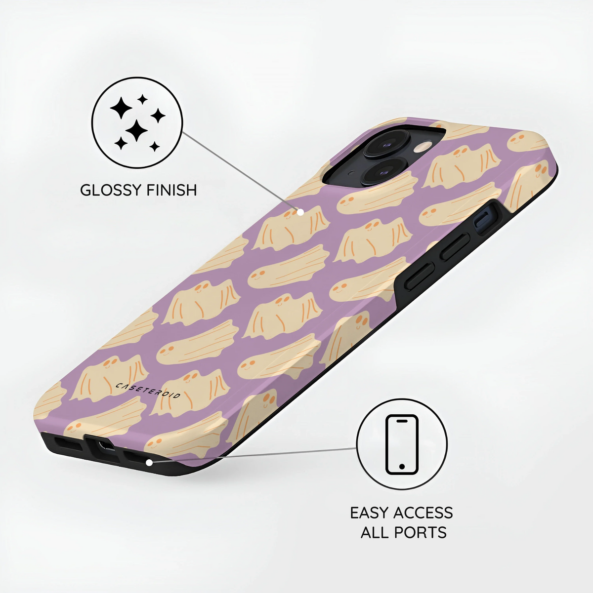 Lilac Ghostie - iPhone 15 Case