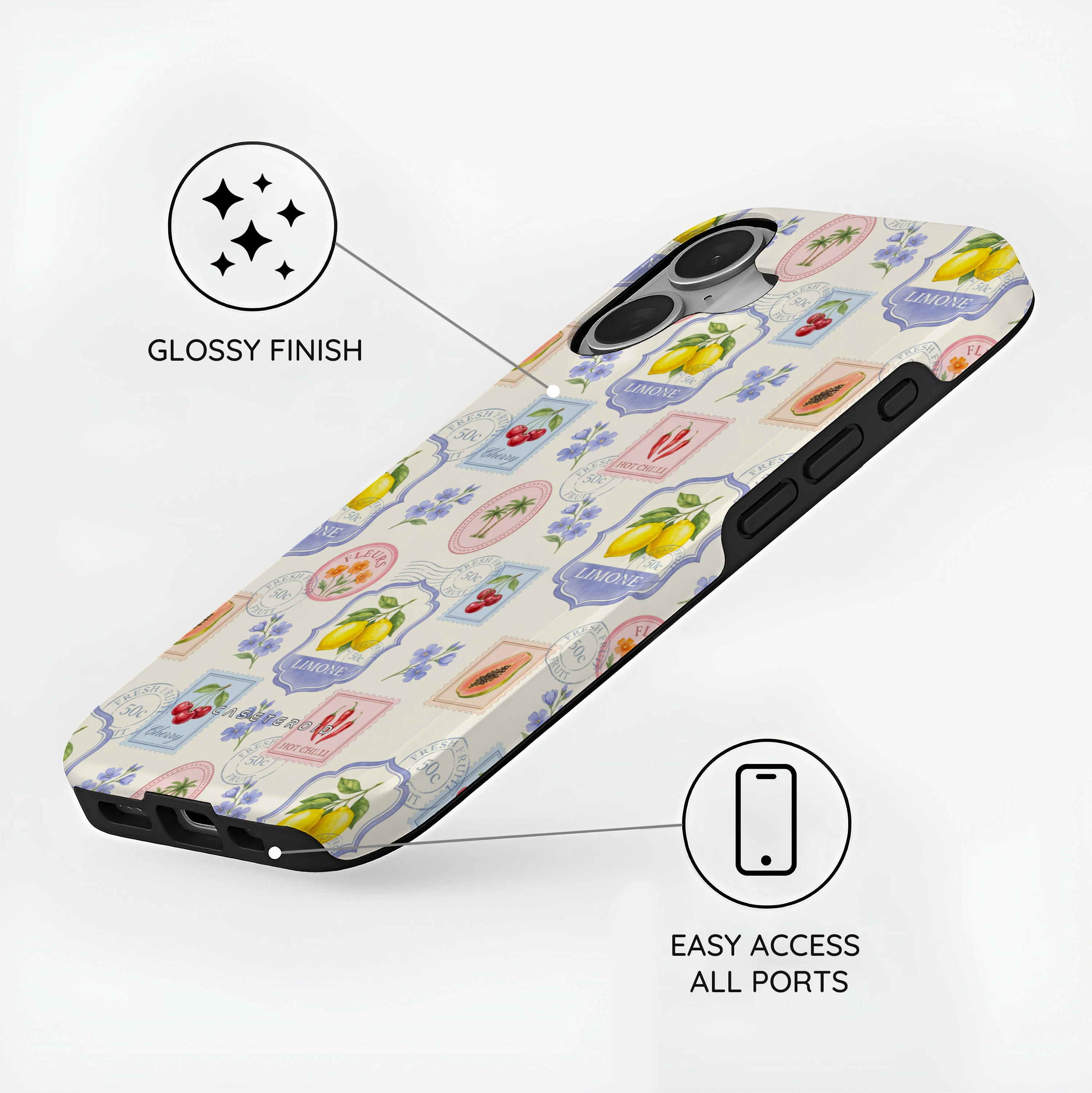 Market Stamps - iPhone 16 Case
