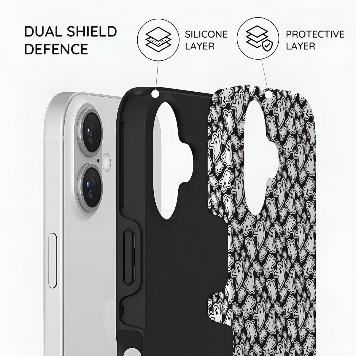 Monochrome Mayhem - iPhone 16 Case