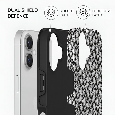 Monochrome Mayhem - iPhone 16 Case