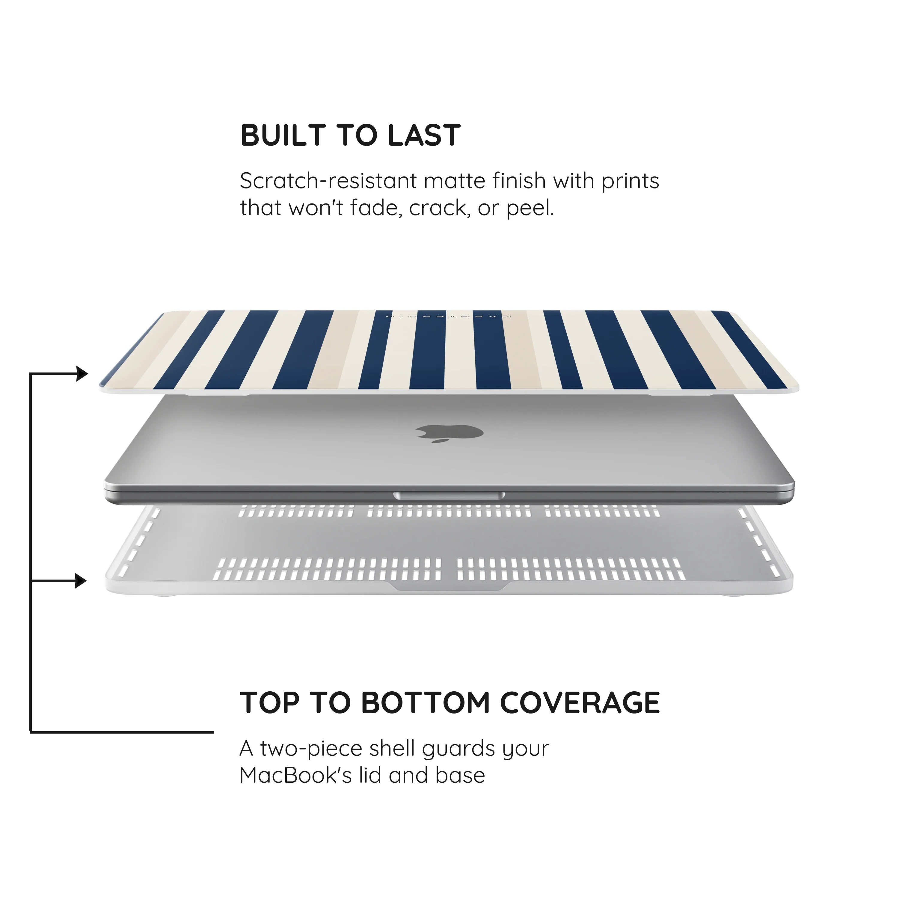 Navy Stripes - MacBook Neo 13 [A3404] Case