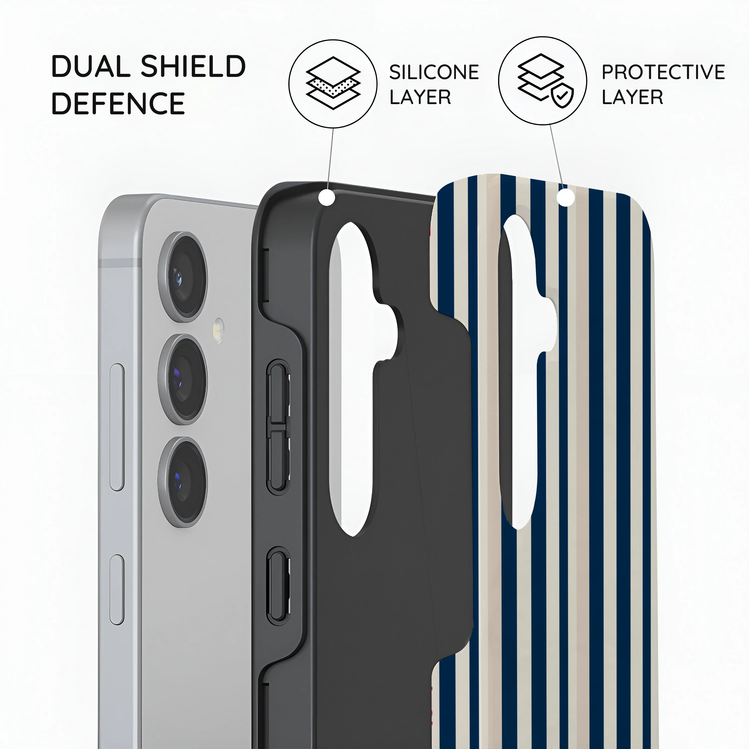 Navy Stripes - Samsung Galaxy S24 Case
