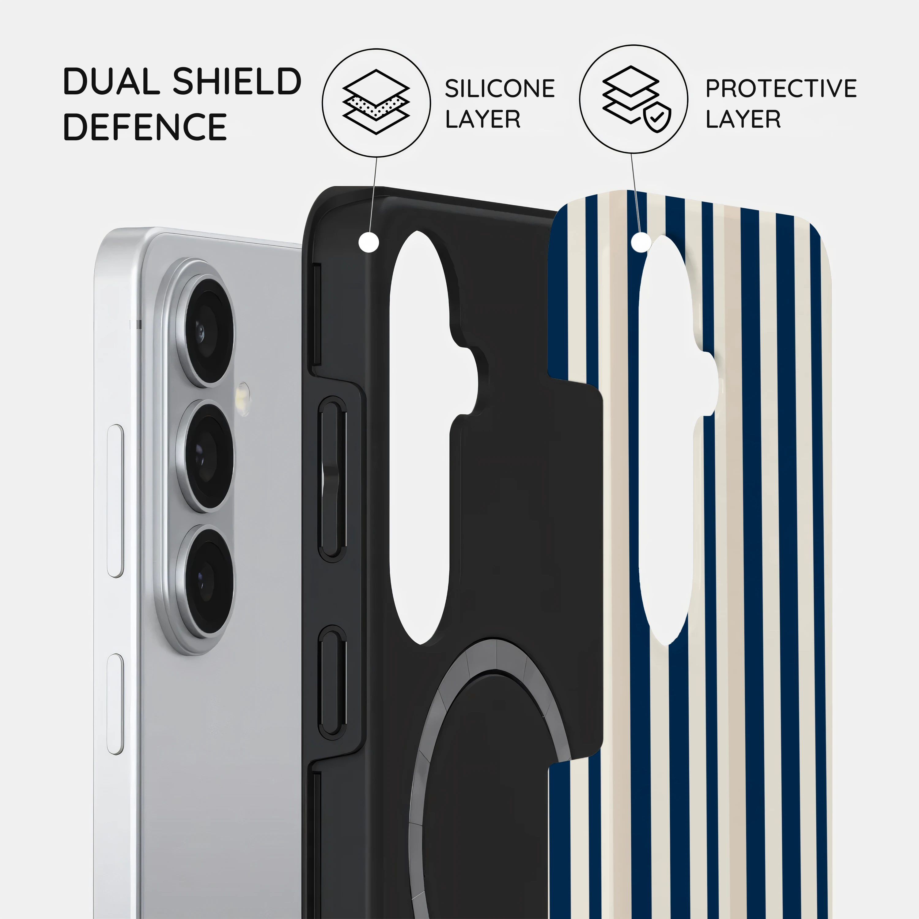 Navy Stripes - Samsung Galaxy S26 Case
