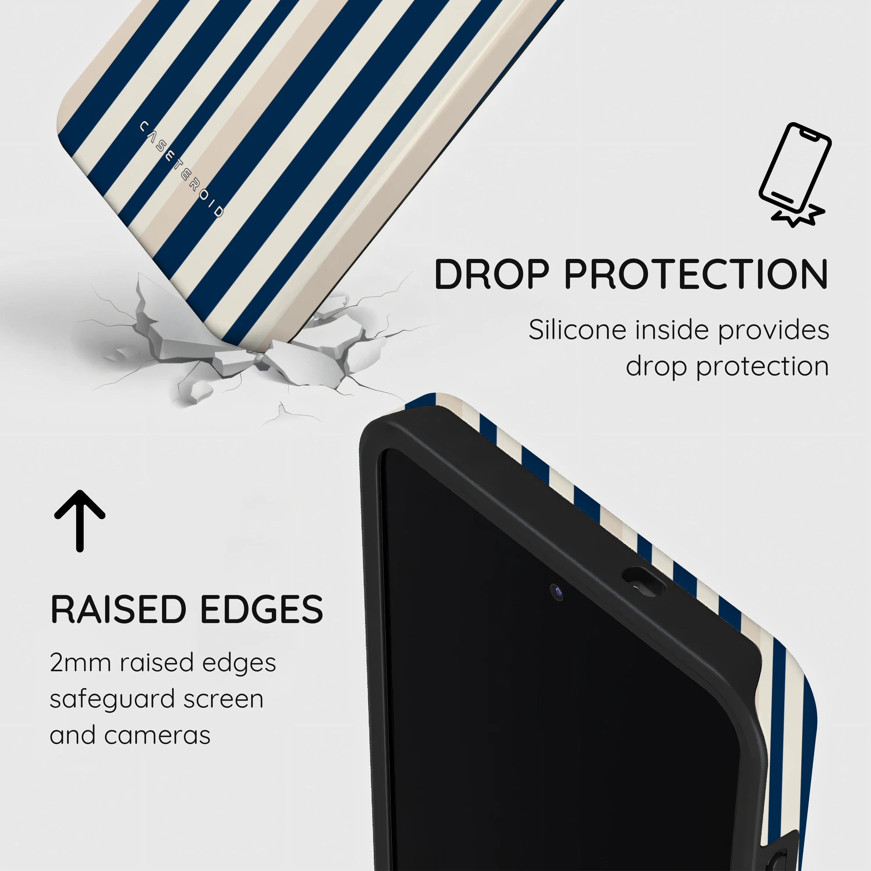 Navy Stripes - Samsung Galaxy S26 Case