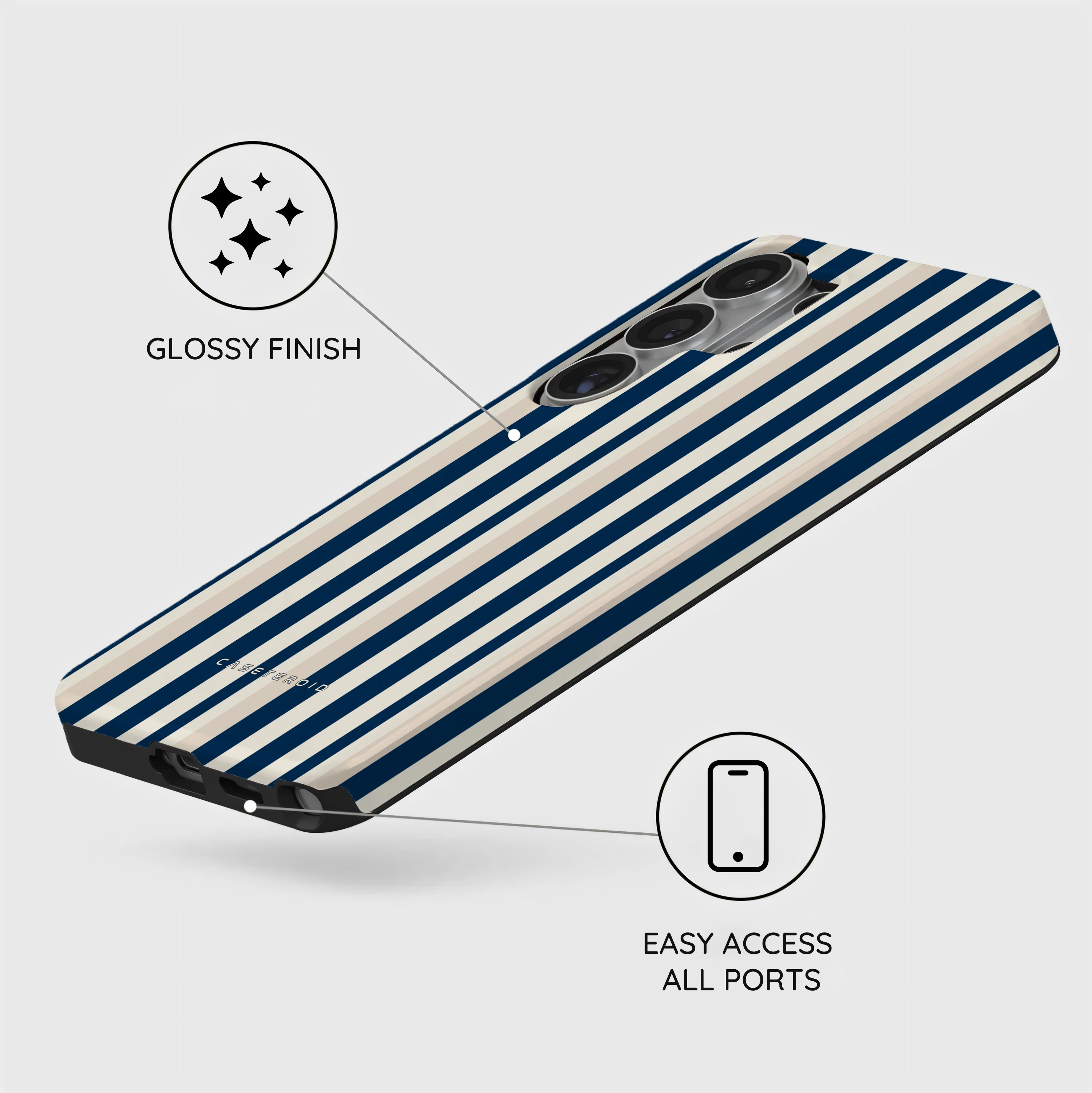 Navy Stripes - Samsung Galaxy S26 Ultra Case