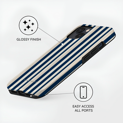 Navy Stripes - iPhone 13 Case