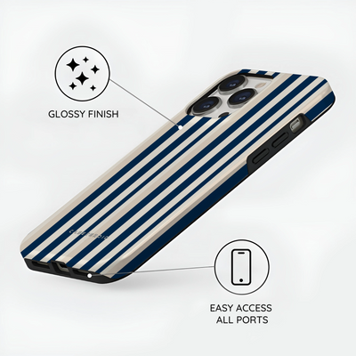 Navy Stripes - iPhone 13 Pro Case