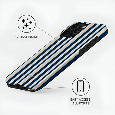 Navy Stripes - iPhone 15 Pro Case