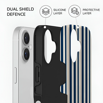 Navy Stripes - iPhone 16 Case