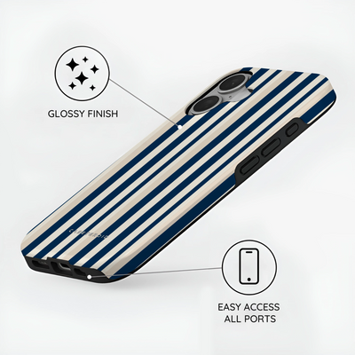 Navy Stripes - iPhone 16 Case