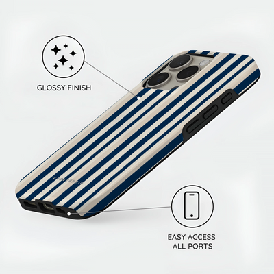 Navy Stripes - iPhone 16 Pro Case
