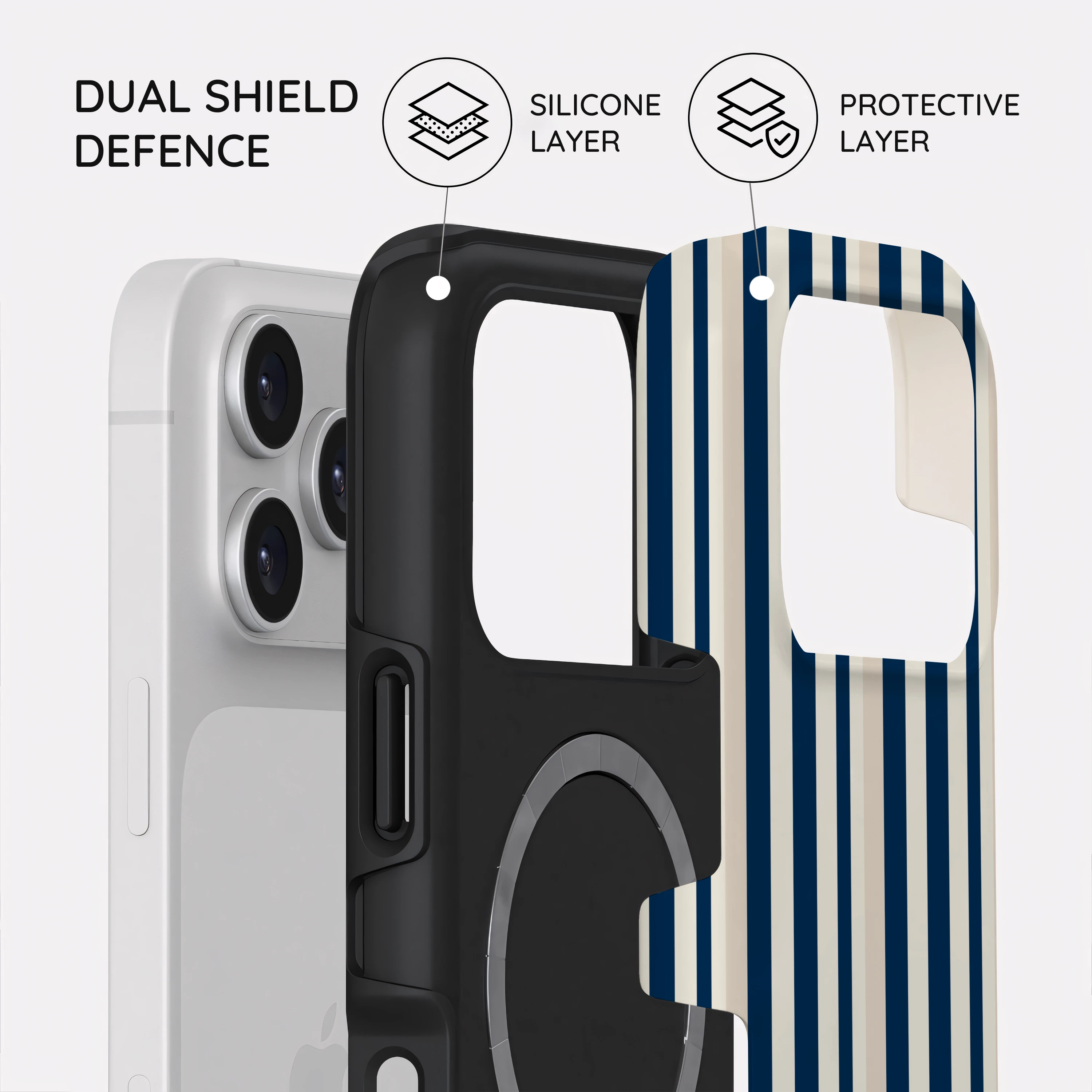 Navy Stripes - iPhone 17 Pro Case