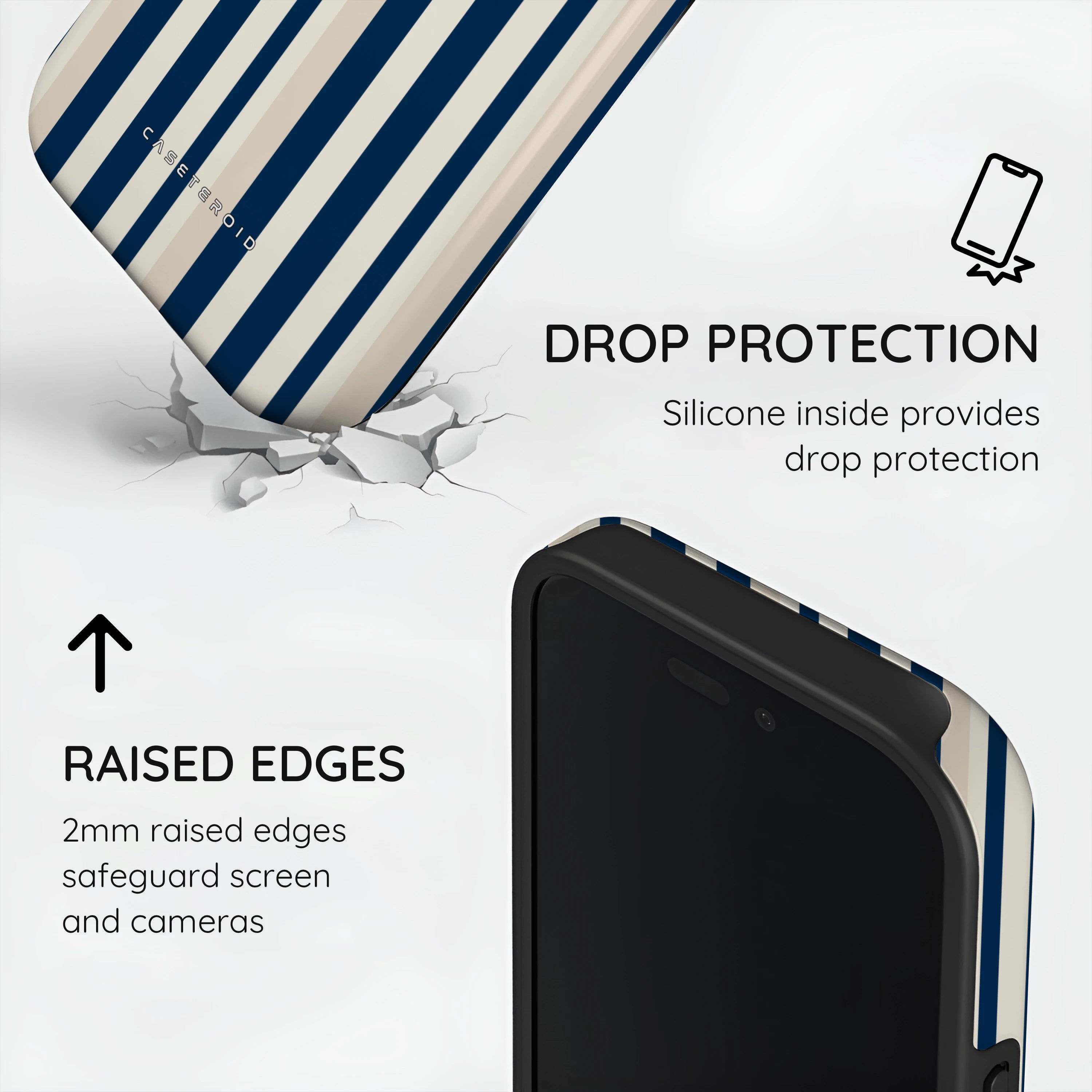 Navy Stripes - iPhone 17 Pro Case