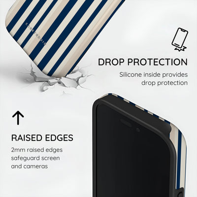 Navy Stripes - iPhone 17 Pro Case