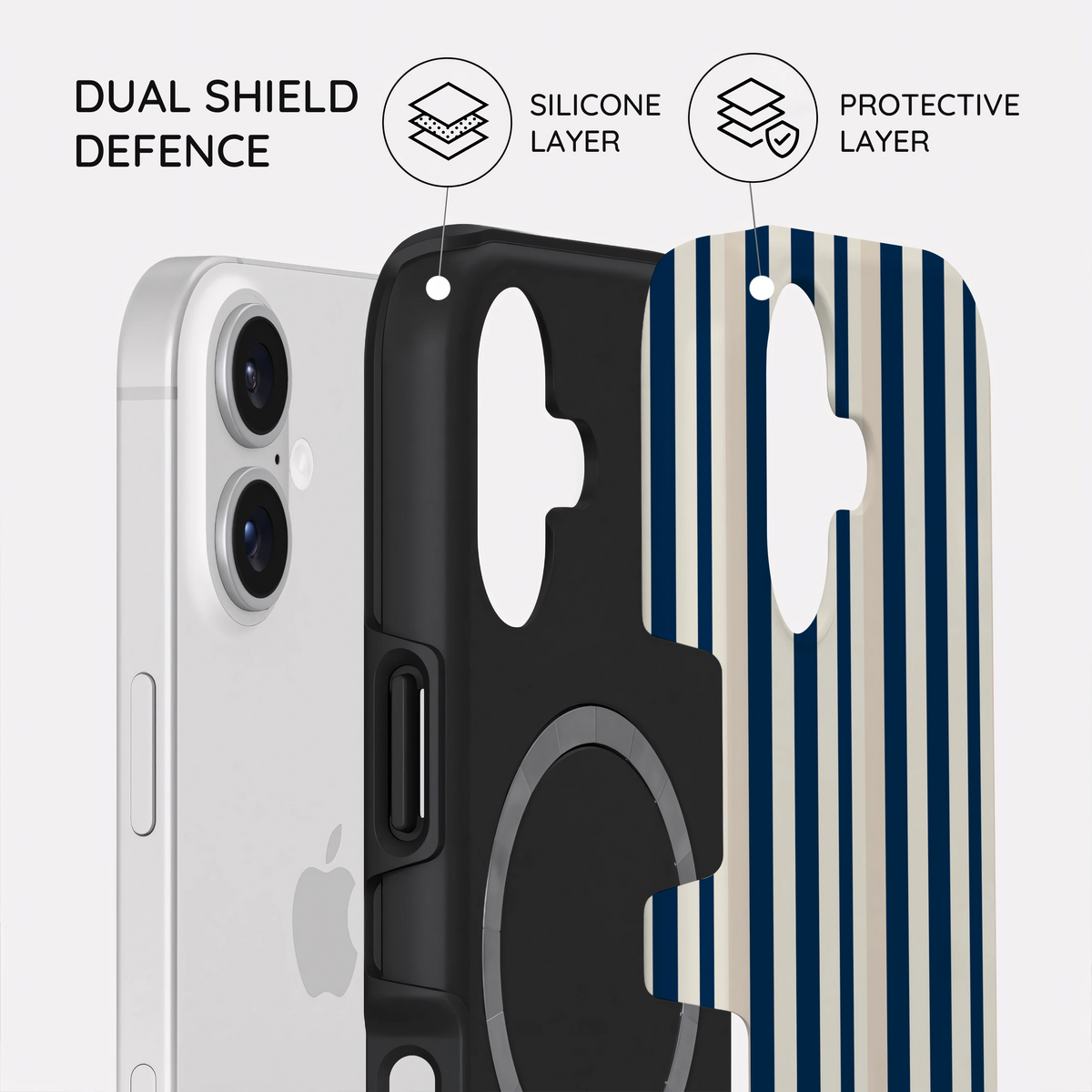 Navy Stripes - iPhone 17 Case