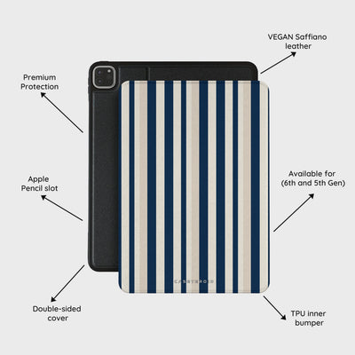 Navy Stripes - iPad Pro 12.9 (6th/5th Gen) Case
