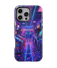 iPhone Tough Case with MagSafe - Neon Arcade Nexus - CASETEROID