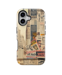 iPhone Tough Case with MagSafe - Newsprint Chronicles - CASETEROID