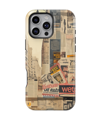 iPhone Tough Case with MagSafe - Newsprint Chronicles - CASETEROID