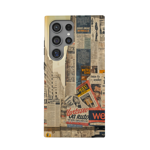 Newsprint Chronicles - Samsung Galaxy S24 Ultra Case