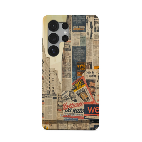 Newsprint Chronicles - Samsung Galaxy S25 Ultra Case