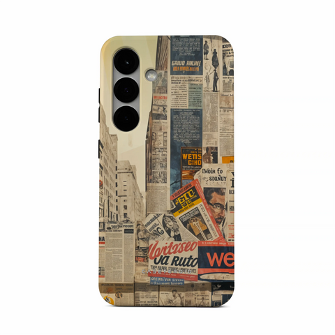 Newsprint Chronicles - Samsung Galaxy S25 Case