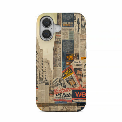 Newsprint Chronicles - iPhone 16 Case
