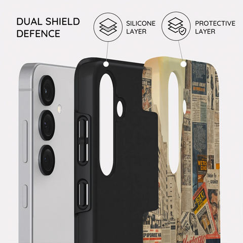 Newsprint Chronicles - Samsung Galaxy S25 Case